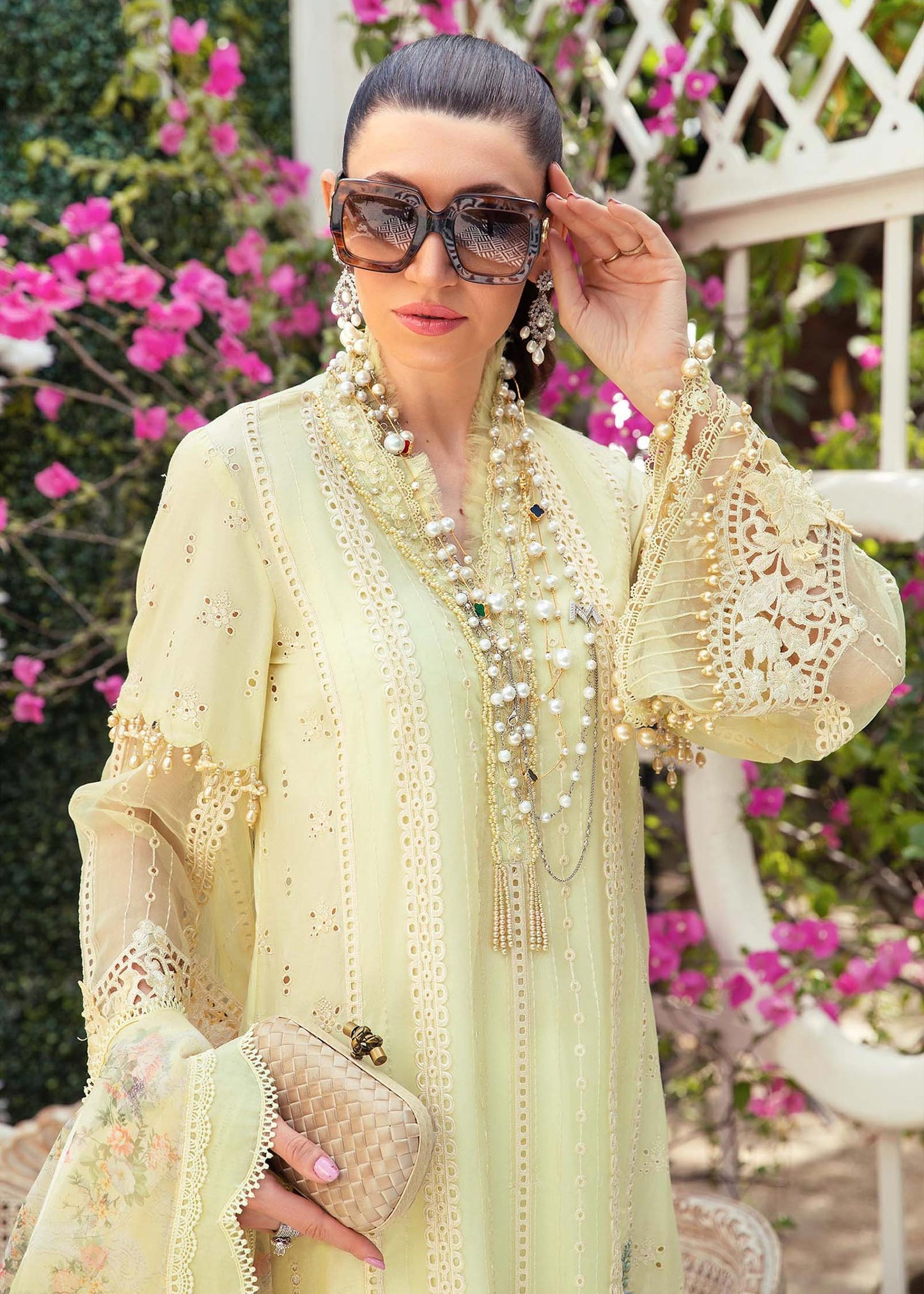 EL-22-04-Yellow | Maria.B. Lawn Eid Collection 2022 | Unstitched Embroidered Lawn Suit