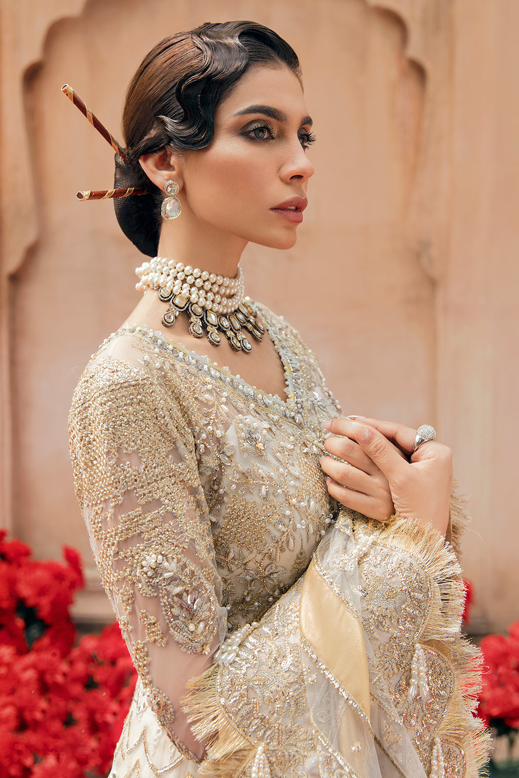 Mahru | Afrozeh Brides Collection 2022 | Stitched Unstitched Embroidered Net Bridal Suit