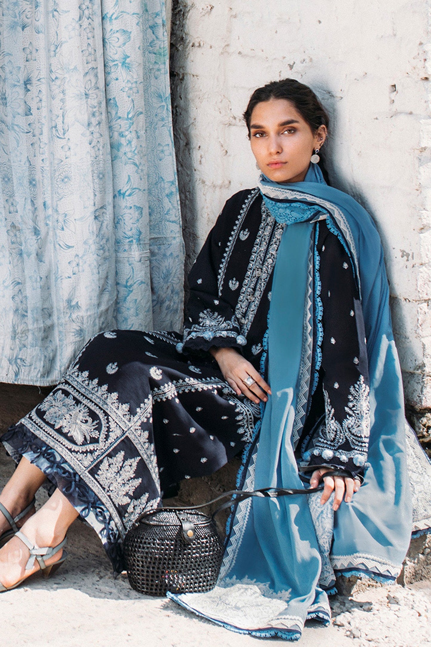 TARA (ZW21-01) |  Zaha Hamrahi Winter Collection 2021 | Unstitched Embroidered Khaddar Suits