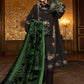 DL-907-Black and Emerald Green | Maria B Winter Linen Unstitched Collection 2021 | Unstitched Embroidered Linen Suits