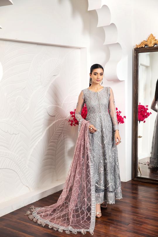 Bella Rose | Alizeh Royale De Luxe Collection | Unstitched Embroidered Chiffon Suits
