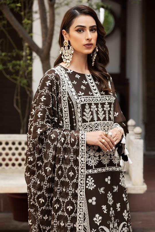 Naqsh | Alizeh Embroidered Chiffon Festive Collection Shahtaj | Unstitched Embroidered Chiffon Suits