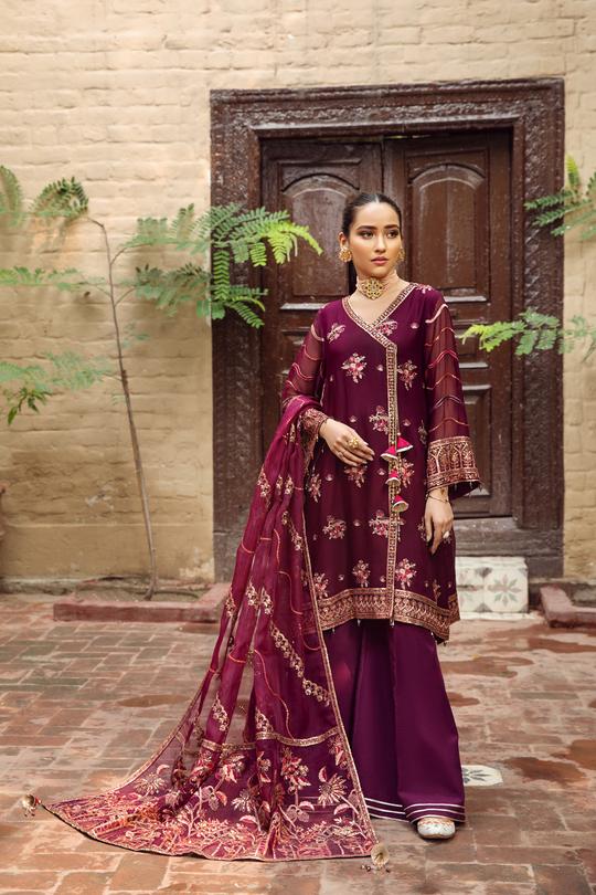 Singhaar | Alizeh Embroidered Chiffon Festive Collection Shahtaj | Unstitched Embroidered Chiffon Suits