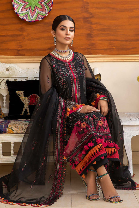 CHM-07 | Charizma Chimmer Chiffon Collection 2022 Vol 1 | Unstitched Embroidered Chiffon Suits