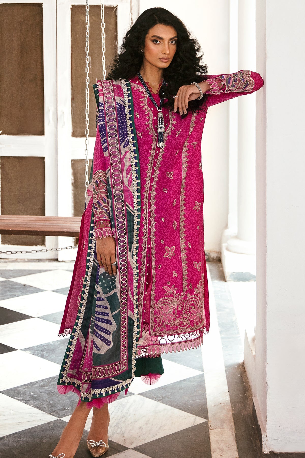 Bright Fuchsia  | Jazmin Iris Eid Lawn SS 2023