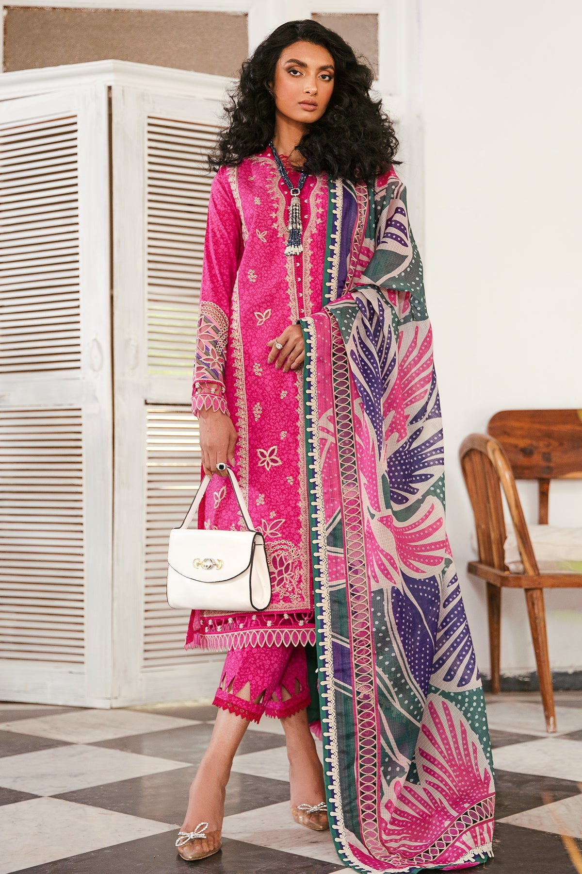 Bright Fuchsia  | Jazmin Iris Eid Lawn SS 2023