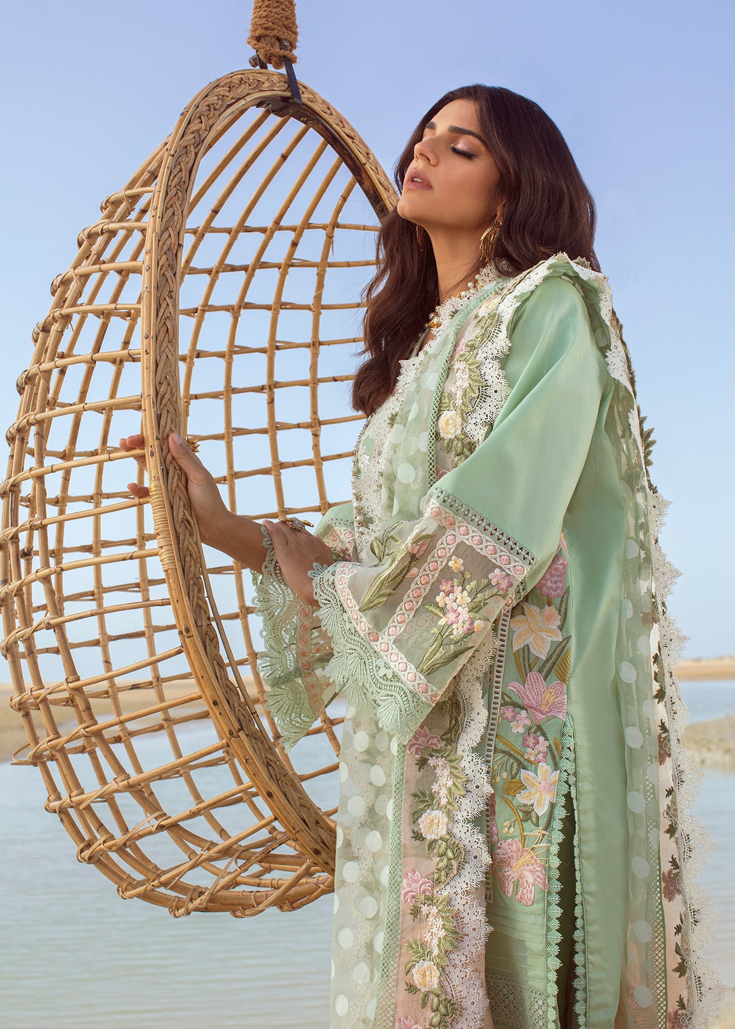 Serendipity - 5B - Seafoam | Crimson Serendipity Luxury Lawn Collection 2022