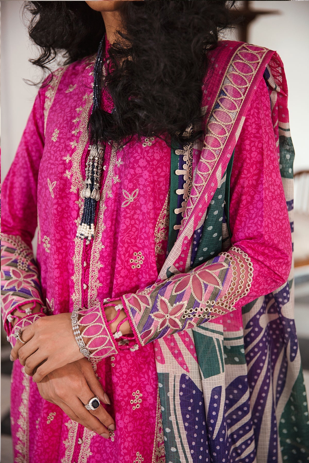 Bright Fuchsia  | Jazmin Iris Eid Lawn SS 2023
