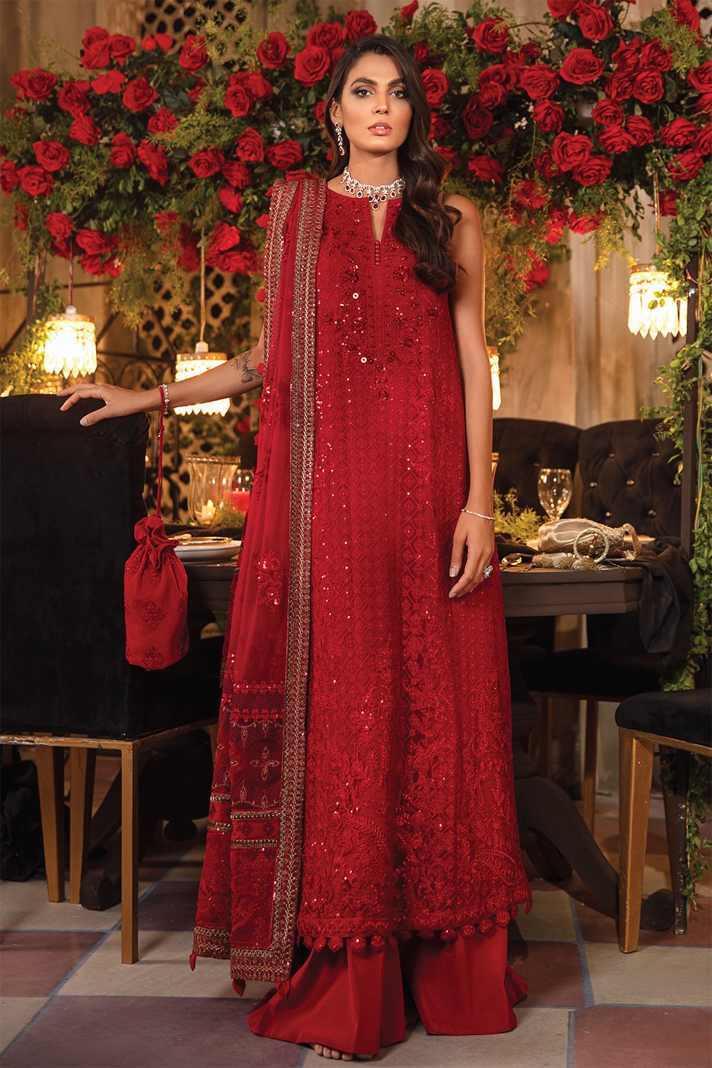 IMC-04 RHYTHM - 3PC |  Iznik Meraki Luxury Chiffon Collection 2021 | Unstitched Embroidered Luxury Chiffon Suits