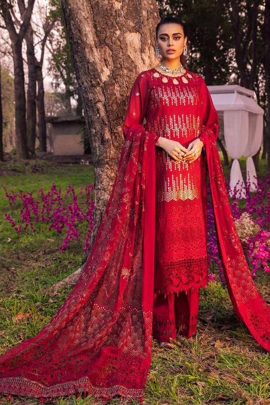 EZMA NI-28 | Nureh Blooming Summers Exclusive  Luxury Lawn Collection 2022 | Unstitched Embroidered Lawn Suits