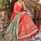 Salmon Pink and Feroza (BD-2402) | Maria B Mbroidered Heritage Edition 2022 | Unstitched Embroidered Organza Suits