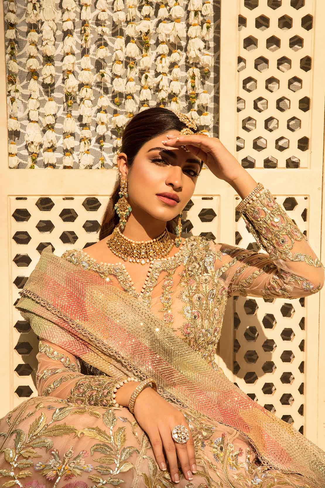 1A SHEESHAY HAZARON - BLUSH | Crimson X Saira Shakira Wedding Collection '22 | Unstitched Embroidered Velvet Suits