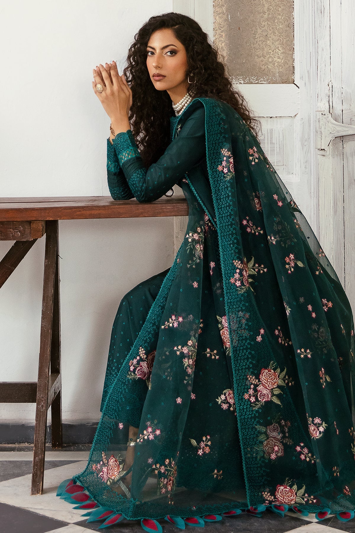 Green Gemstone  |  Jazmin Iris Eid Lawn SS 2023
