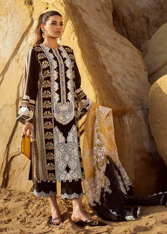 Stories of Santorini - 1B - Onyx | Crimson Serendipity Luxury Lawn Collection 2022