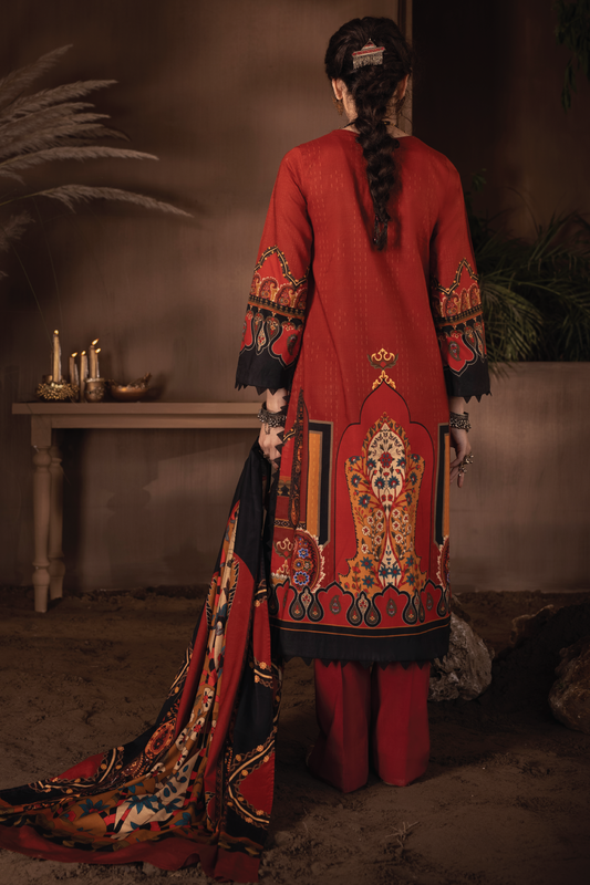 ILC-07 SIBGHA -3PC | Iznik Zarafshan Linen Collection 2021 | Unstitched Embroidered Linen Organza Suits