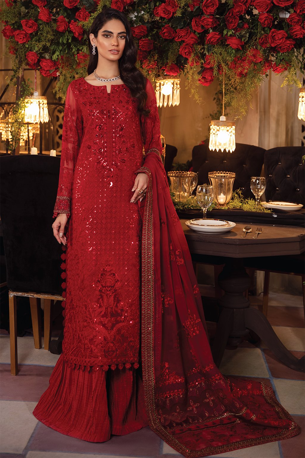 IMC-04 RHYTHM - 3PC |  Iznik Meraki Luxury Chiffon Collection 2021 | Unstitched Embroidered Luxury Chiffon Suits