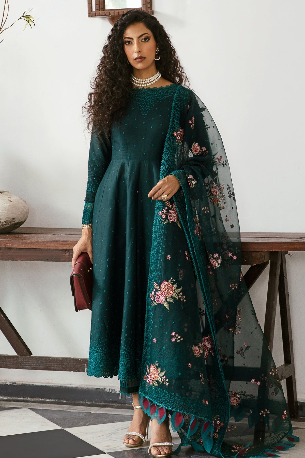 Green Gemstone  |  Jazmin Iris Eid Lawn SS 2023