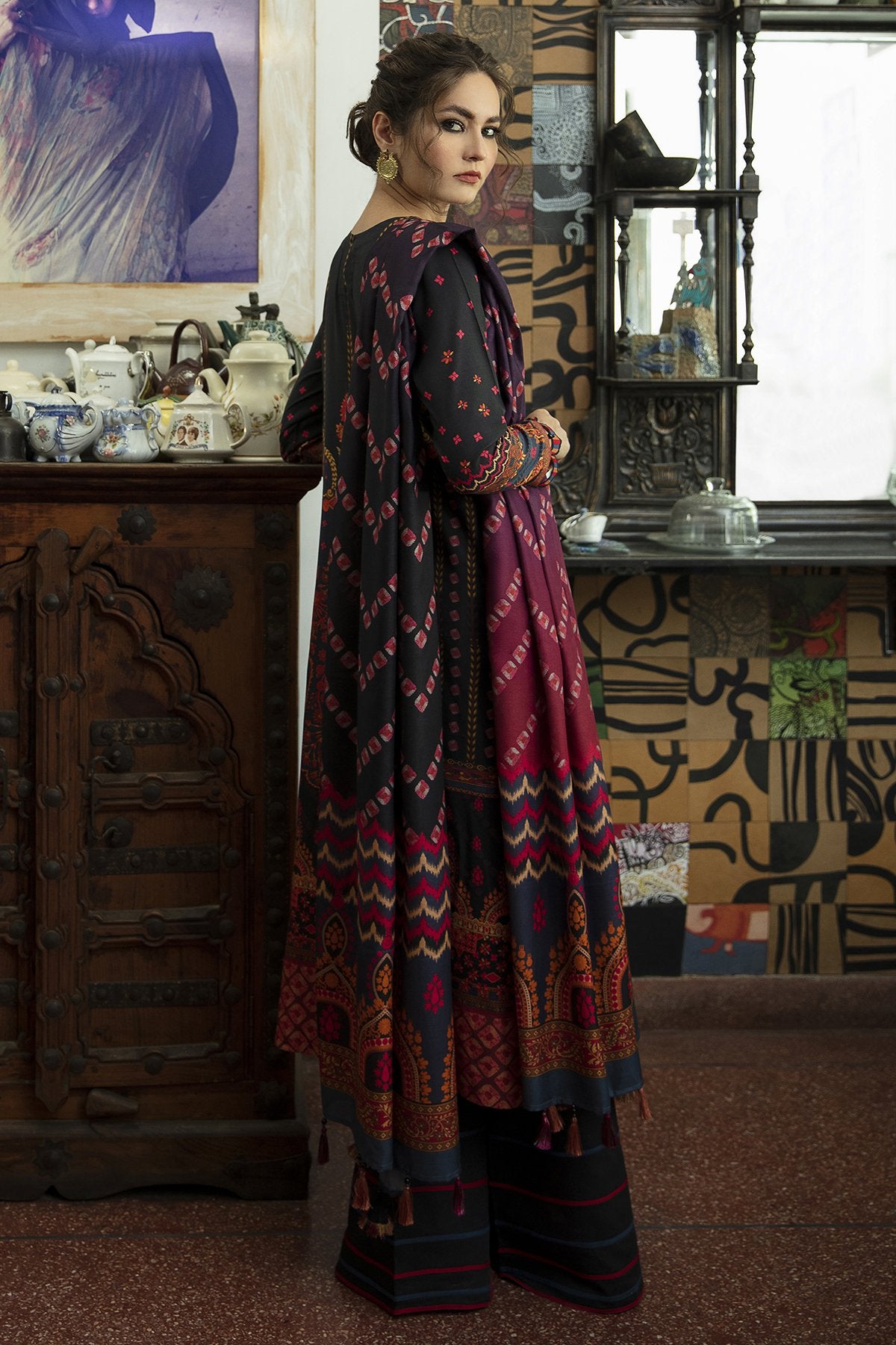 FELURI | Jazmin Iris Winter Collection 2021 | Unstitched Embroidered Viscose Slub Khaddar Suit