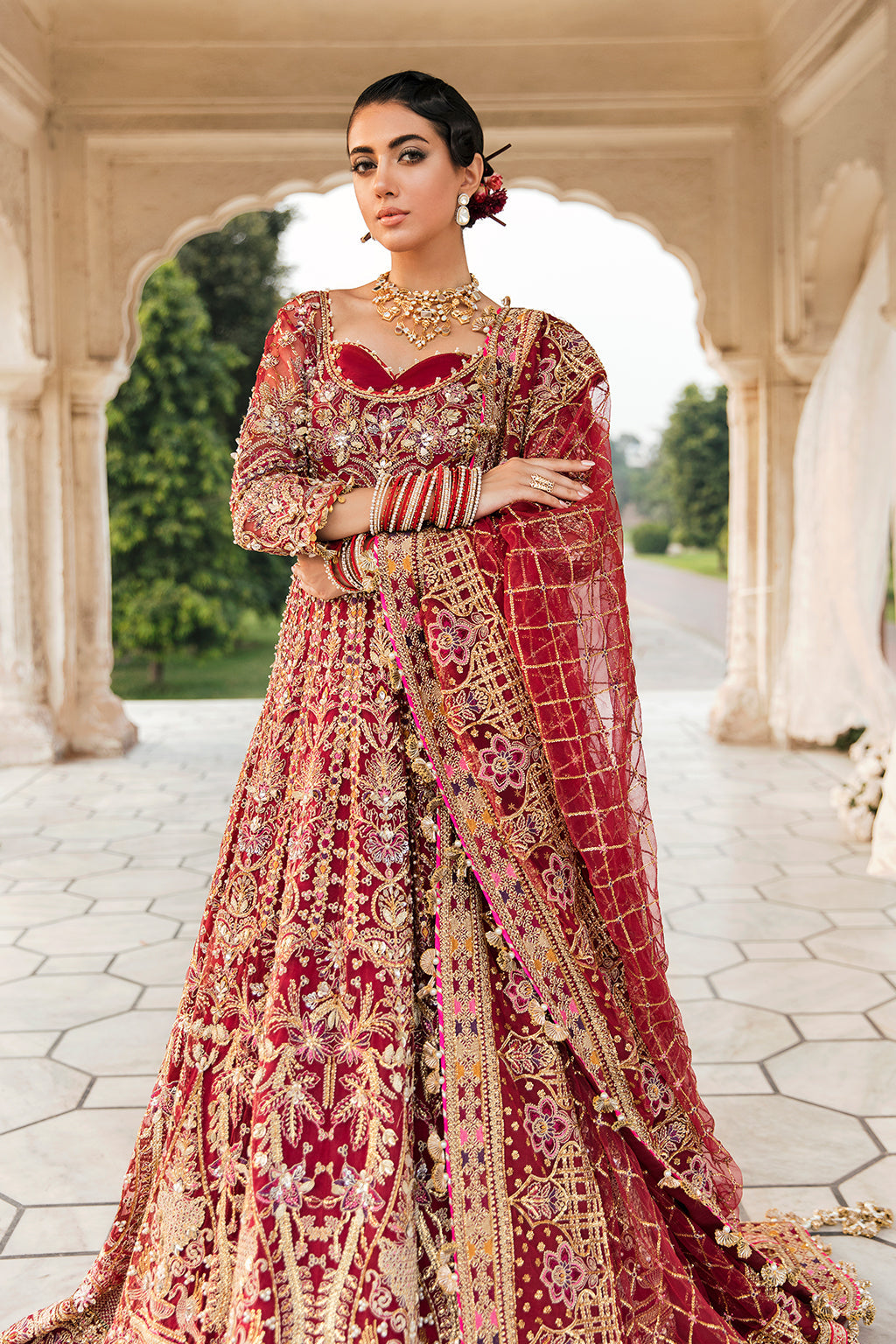 Mahjabeen | Afrozeh Brides Collection 2022 | Stitched Unstitched Embroidered Net Bridal Suit