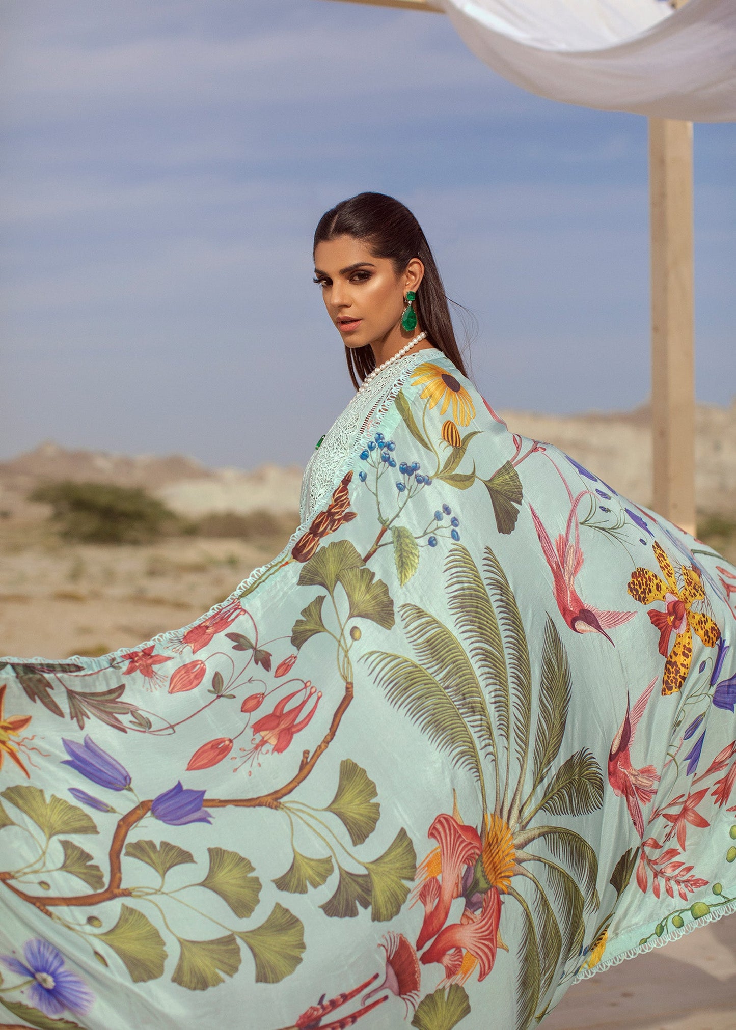 Cross Stitch Nostalgia - 8B - Maya | Crimson Serendipity Luxury Lawn Collection 2022