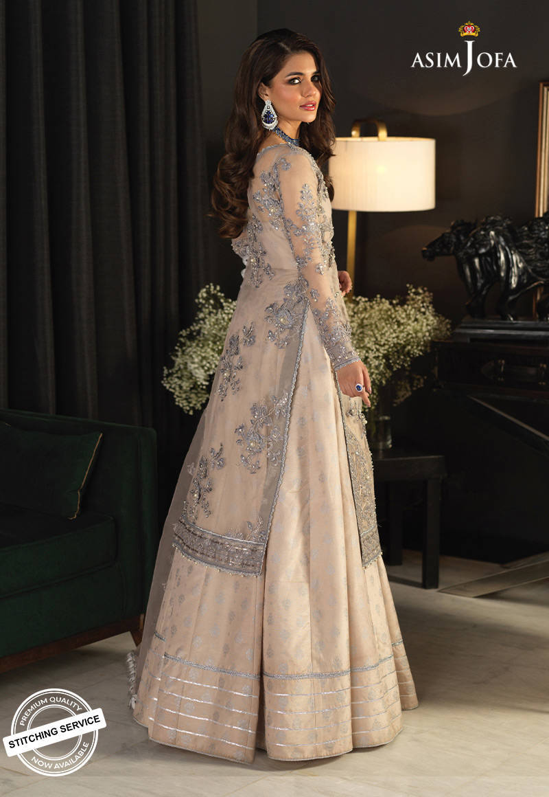 AJN-17 | Asim Jofa Ishq-e-Naubahar Collection 2021 | Unstitched Embroidered Organza Suits