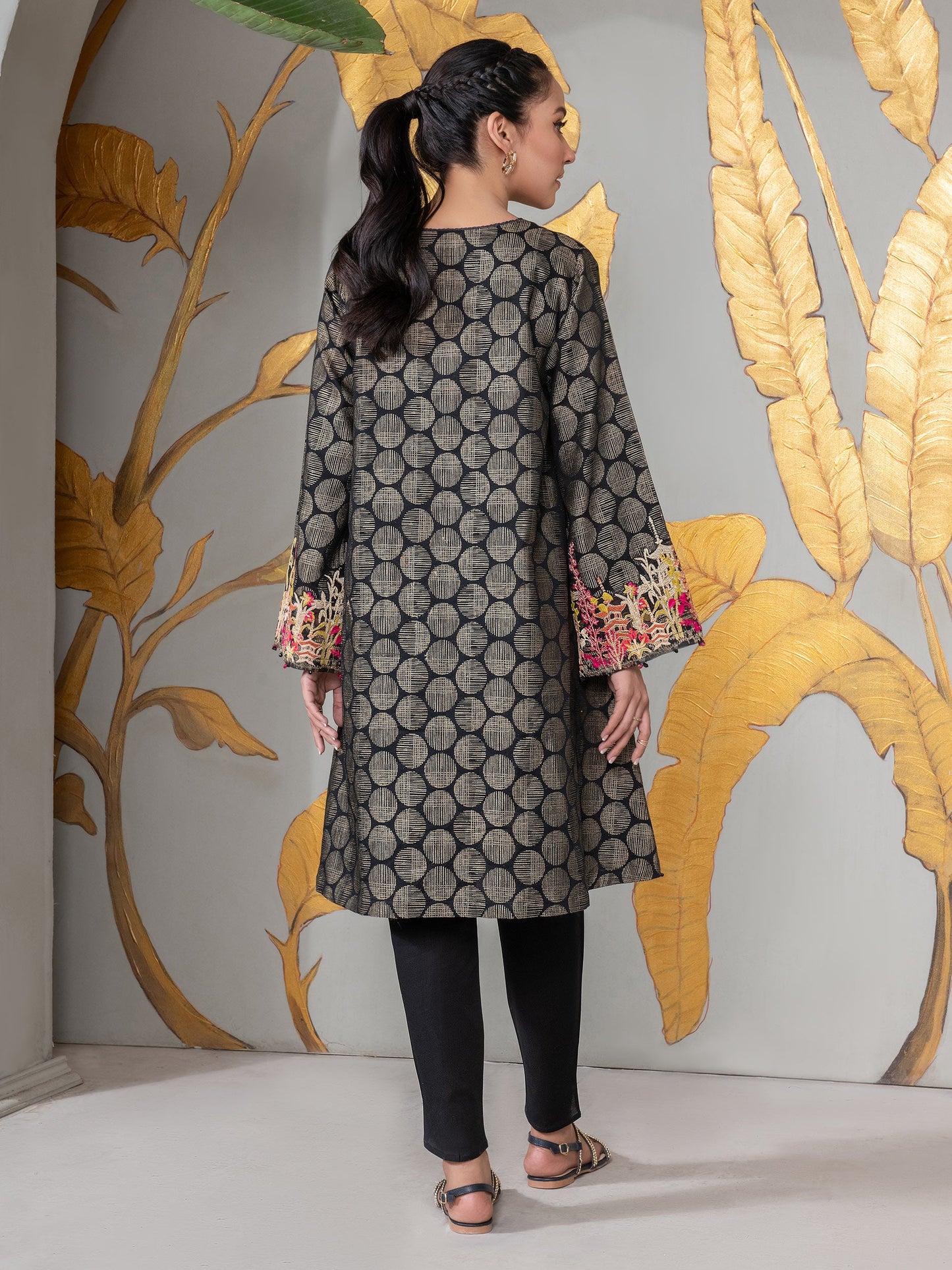 Jacquard Shirt-Embroidered (Unstitched) | Lime Light Women Eid Collection 2023