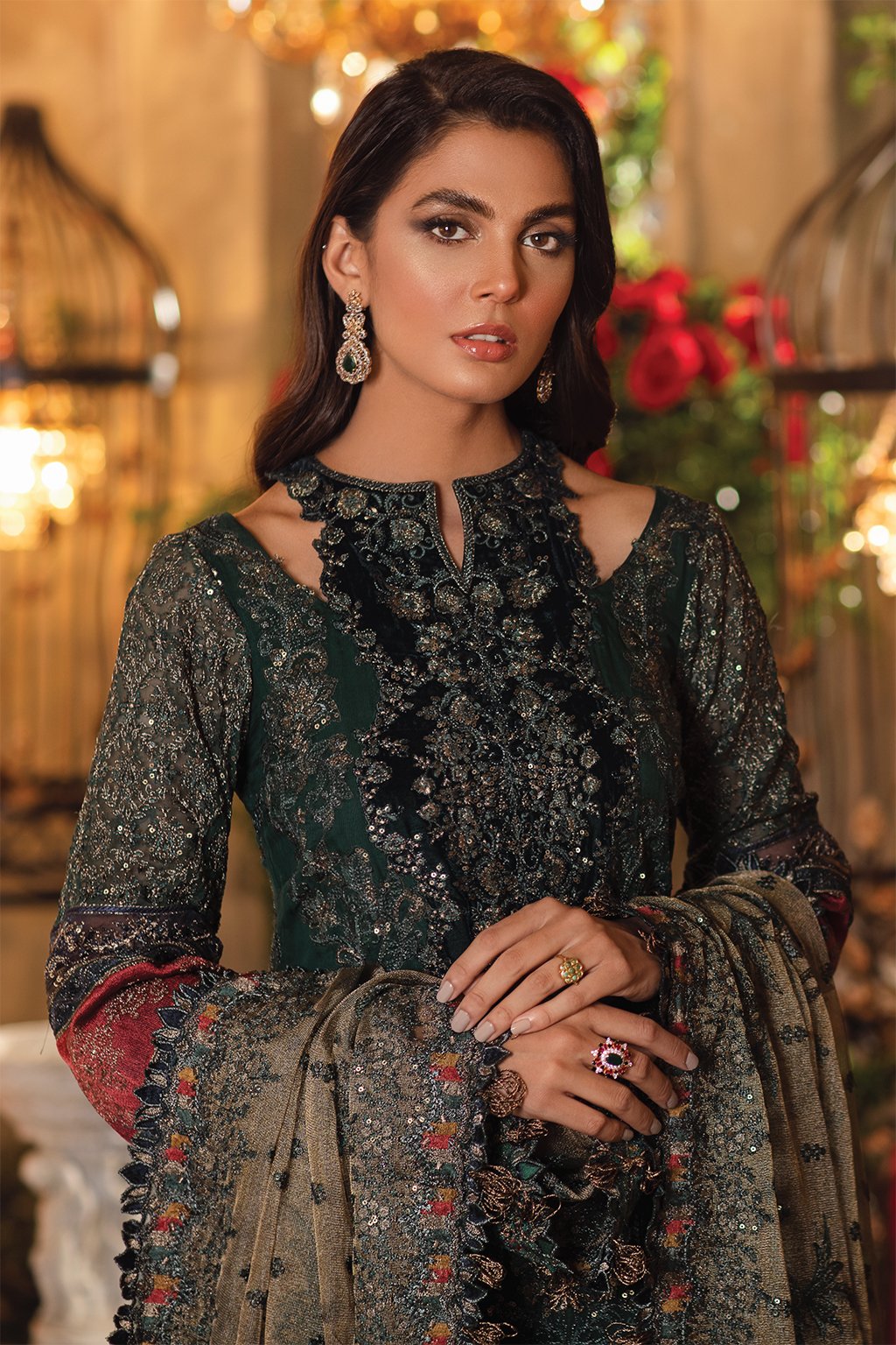 IMC-08 SERENITY -3PC | Iznik Meraki Luxury Chiffon Collection 2021 | Unstitched Embroidered Luxury Chiffon Suits