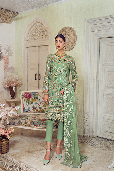 ZQ 5 | Zebtan Zarqon Luxury Bridal Collection Vol 6 2021 | Unstitched Embroidered Chiffon Suits
