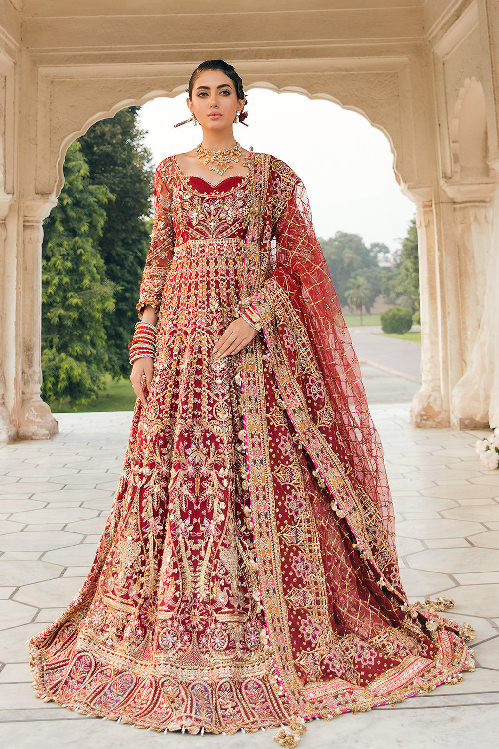 Mahjabeen | Afrozeh Brides Collection 2022 | Stitched Unstitched Embroidered Net Bridal Suit