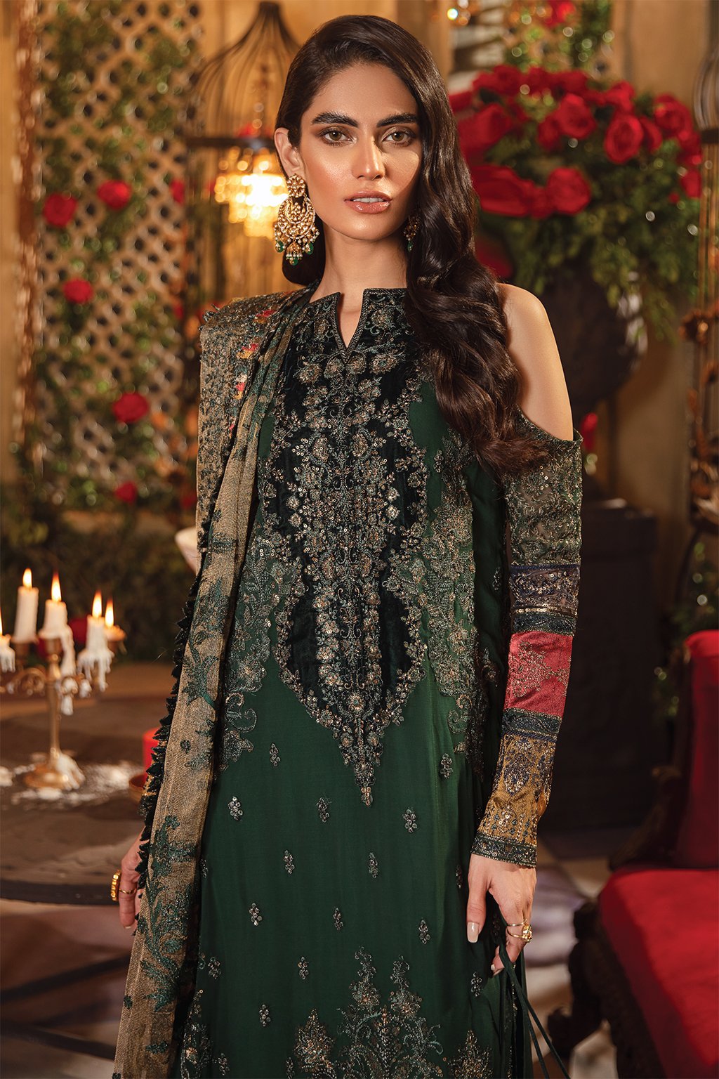 IMC-08 SERENITY -3PC | Iznik Meraki Luxury Chiffon Collection 2021 | Unstitched Embroidered Luxury Chiffon Suits