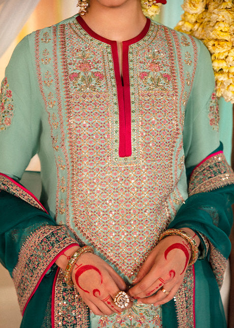 Imroz  | Hussain Rehar Khawab Ghar Eid Luxury Pret RTW Collection 2022 | Stitched Organza Silk Suit