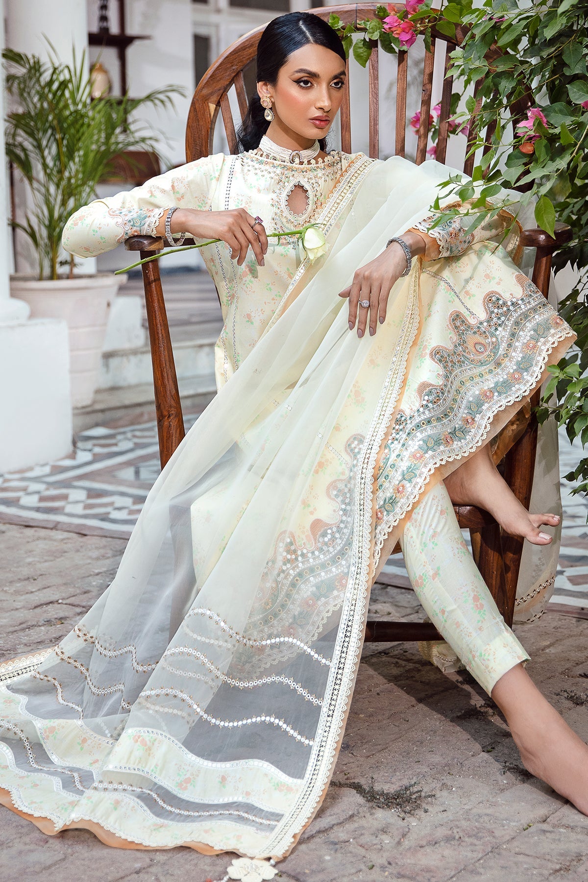 Lime Primerose  |  Jazmin Iris Eid Lawn SS 2023