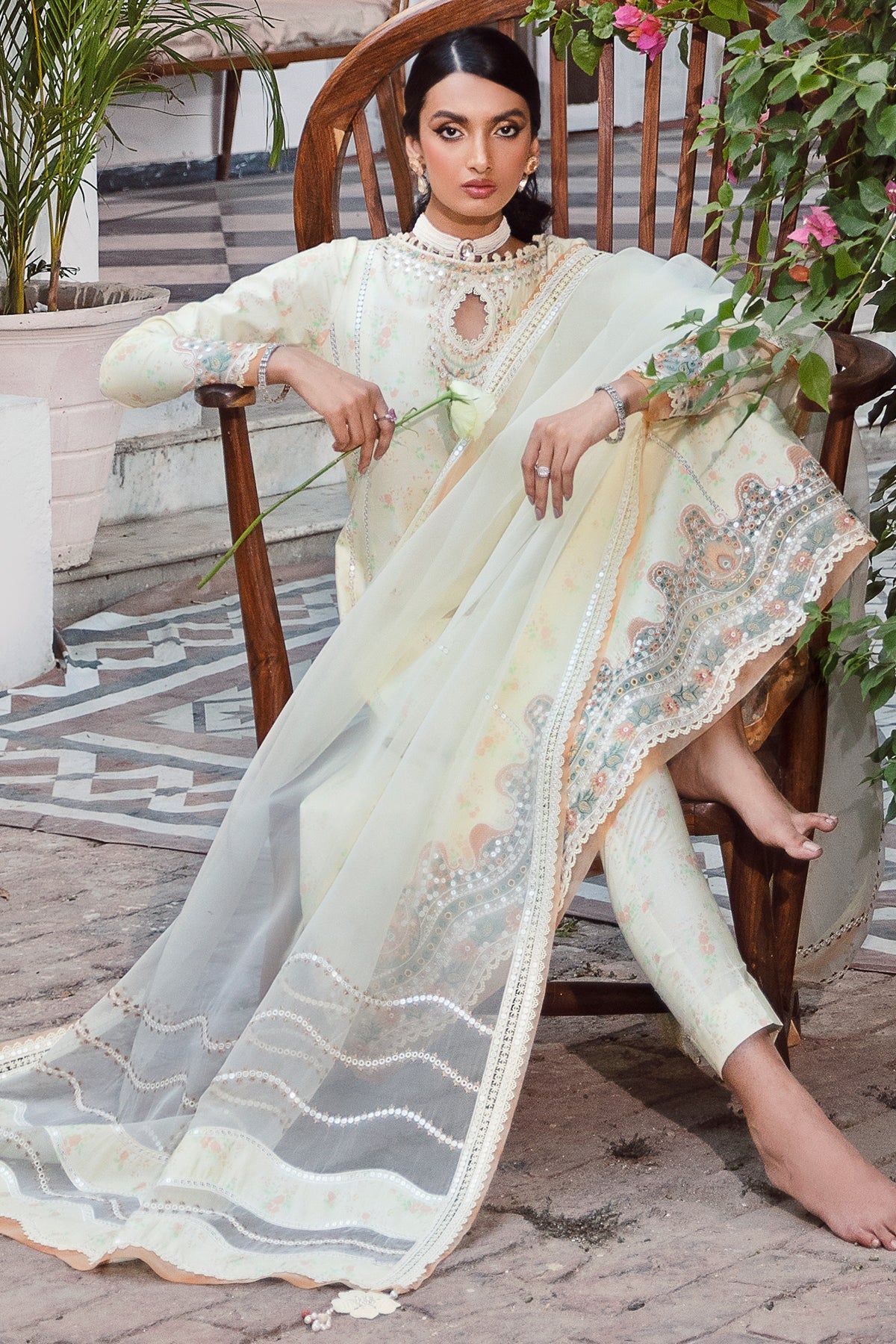 Lime Primerose  |  Jazmin Iris Eid Lawn SS 2023