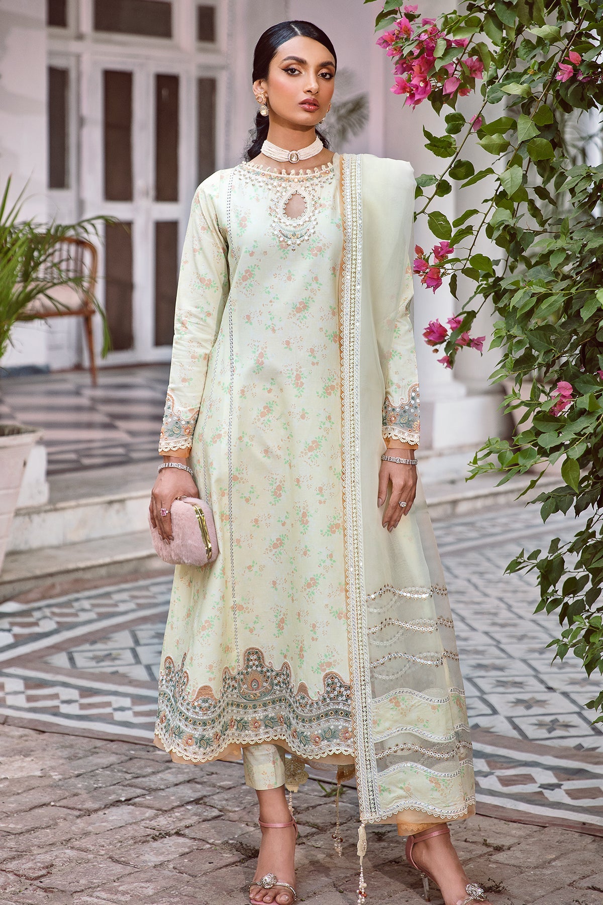 Lime Primerose  |  Jazmin Iris Eid Lawn SS 2023