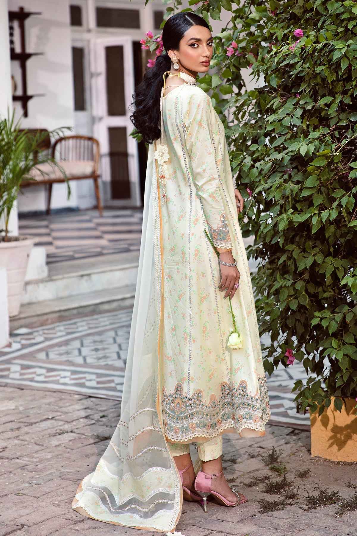 Lime Primerose  |  Jazmin Iris Eid Lawn SS 2023