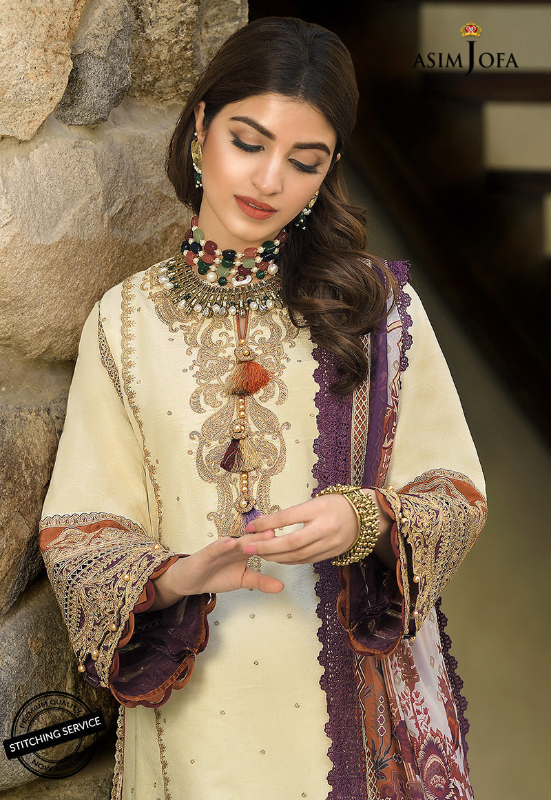 AJSL-6 | Asim Jofa Shehr-e-Yaar Luxury Lawn Collection 2022 | Unstitched Embroidered Lawn Suits