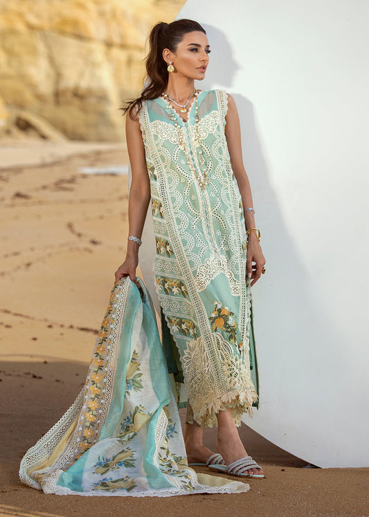 Sicilian Summer - 2A - Aqua | Crimson Serendipity Luxury Lawn Collection 2022