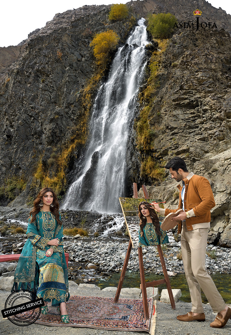 AJSL-7 | Asim Jofa Shehr-e-Yaar Luxury Lawn Collection 2022 | Unstitched Embroidered Lawn Suits