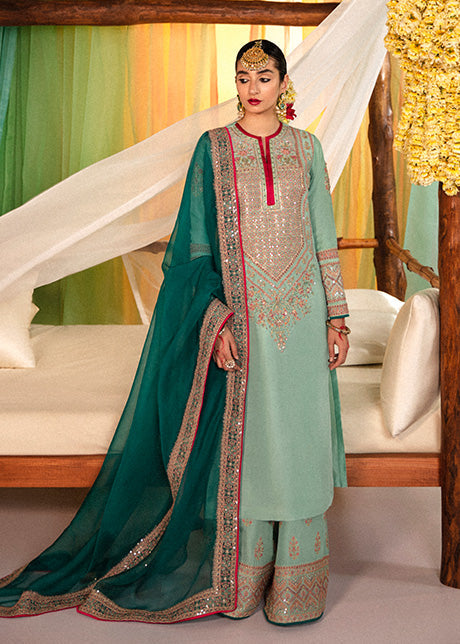 Imroz  | Hussain Rehar Khawab Ghar Eid Luxury Pret RTW Collection 2022 | Stitched Organza Silk Suit