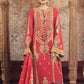 BD 2302 Aqua and Salmon Pink | Maria B Mbroidered Winter Wedding Collection 2021 | Unstitched Embroidered Suits
