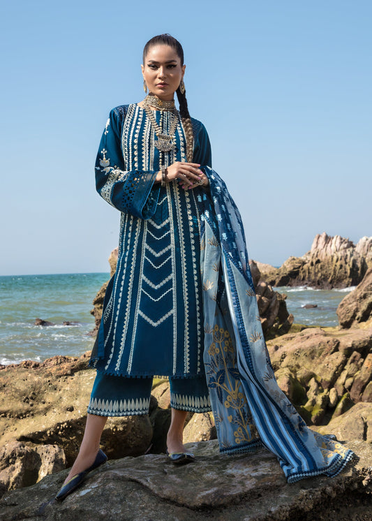 Marori Dreams Cobalt | Crimson Luxury Lawn Collection 2023 | Unstitched Embroidered Lawn Suits