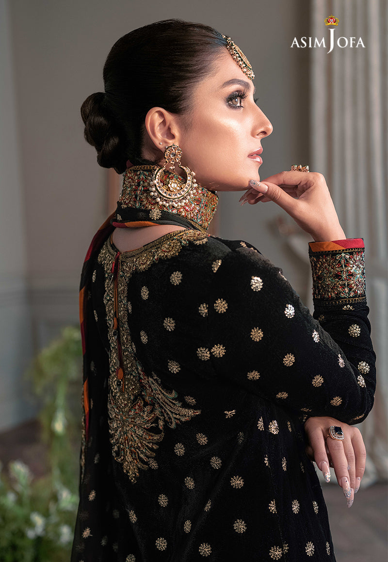 AJAM-02 | The Ayeza Edit by Asim Jofa Makhmal Royal Velvet Winter Collection 2022 | Unstitched Embroidered Velvet Suits