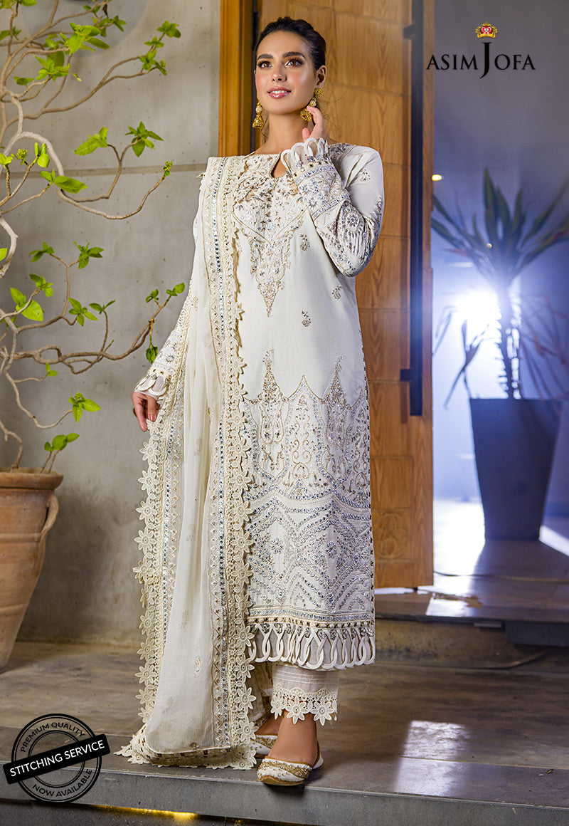 AJCK-10 | Asim Jofa Chikankari Eid Collection 2022 |  Unstitched Embroidered Lawn Suit