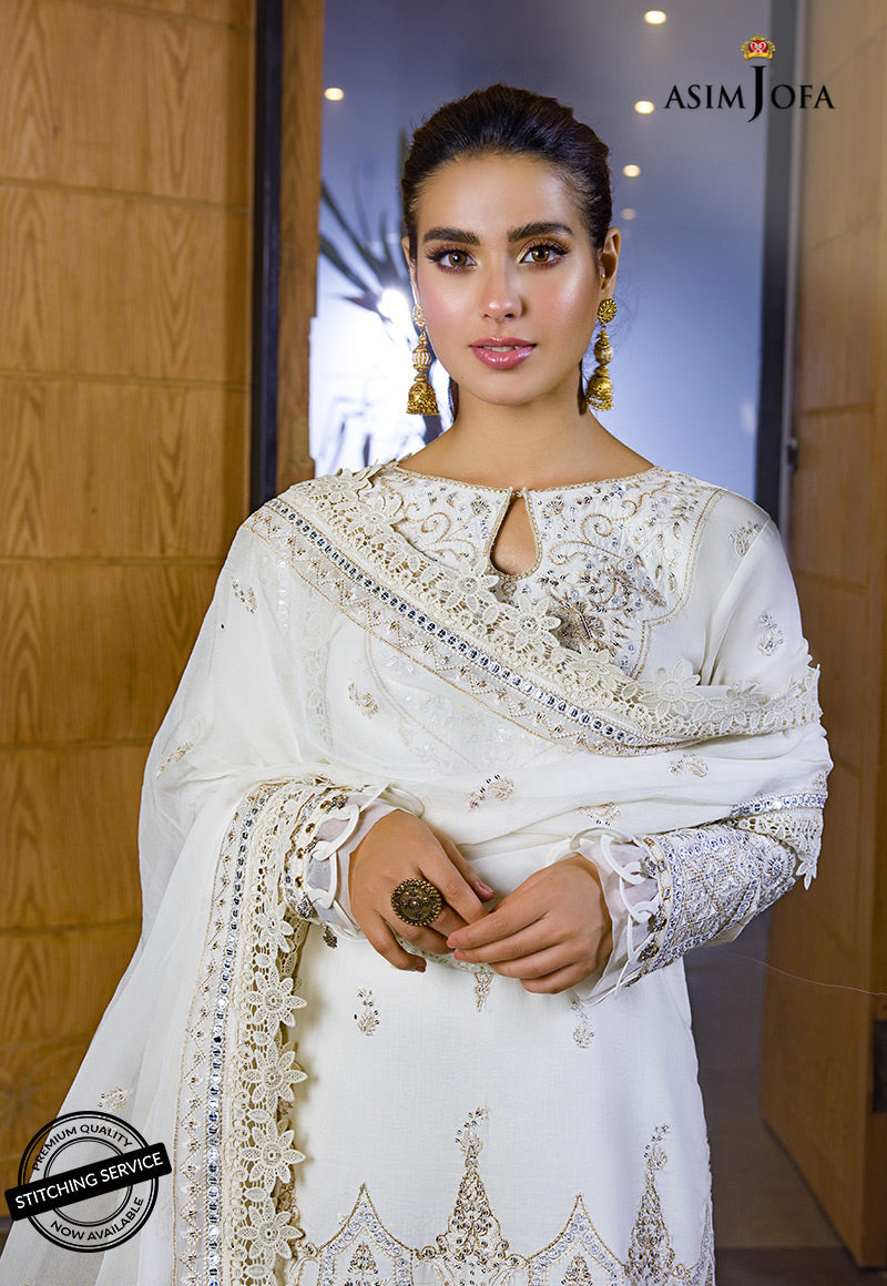 AJCK-10 | Asim Jofa Chikankari Eid Collection 2022 |  Unstitched Embroidered Lawn Suit
