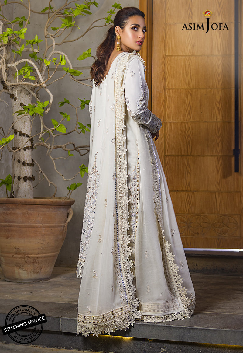 AJCK-10 | Asim Jofa Chikankari Eid Collection 2022 |  Unstitched Embroidered Lawn Suit