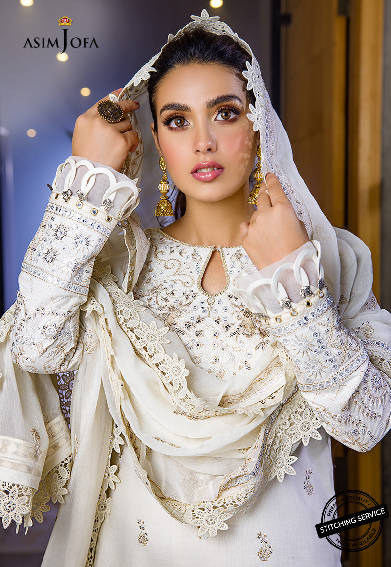 AJCK-10 | Asim Jofa Chikankari Eid Collection 2022 |  Unstitched Embroidered Lawn Suit