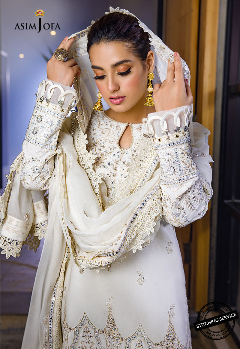 AJCK-10 | Asim Jofa Chikankari Eid Collection 2022 |  Unstitched Embroidered Lawn Suit