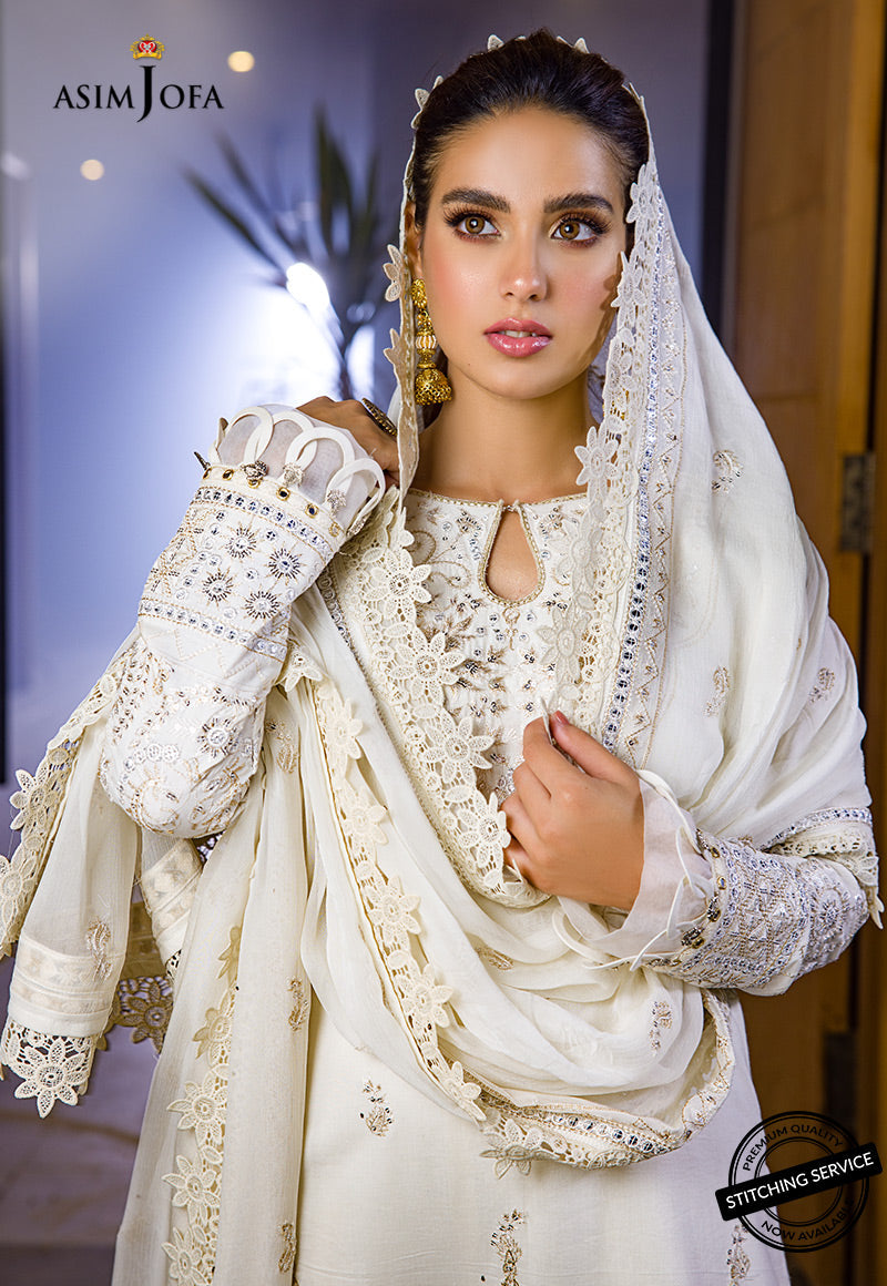 AJCK-10 | Asim Jofa Chikankari Eid Collection 2022 |  Unstitched Embroidered Lawn Suit