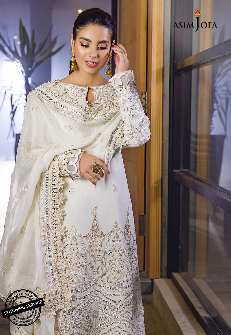AJCK-10 | Asim Jofa Chikankari Eid Collection 2022 |  Unstitched Embroidered Lawn Suit