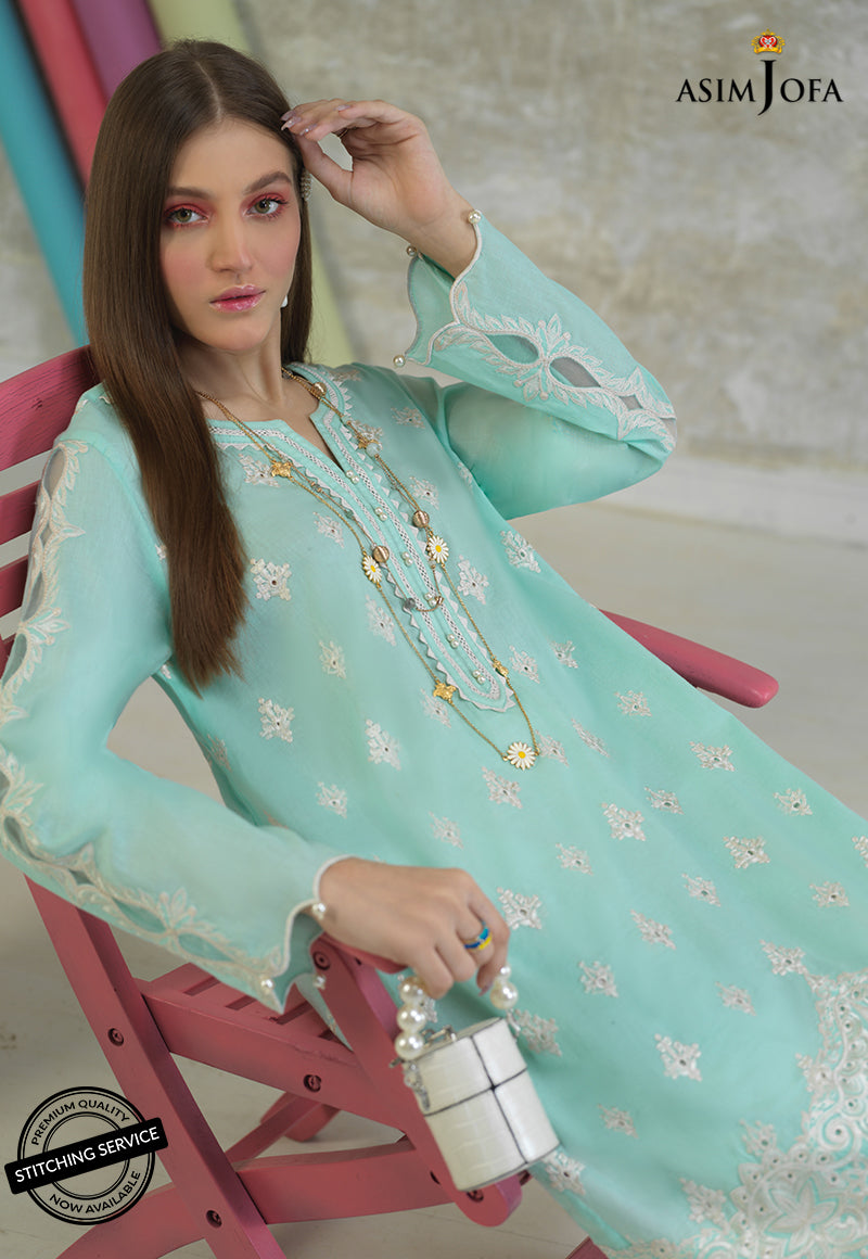 AJES-11 | Asim Jofa AJ Essentials Summer Collection 2022 | Embroidered Cotton Suits Unstitched 2 Piece